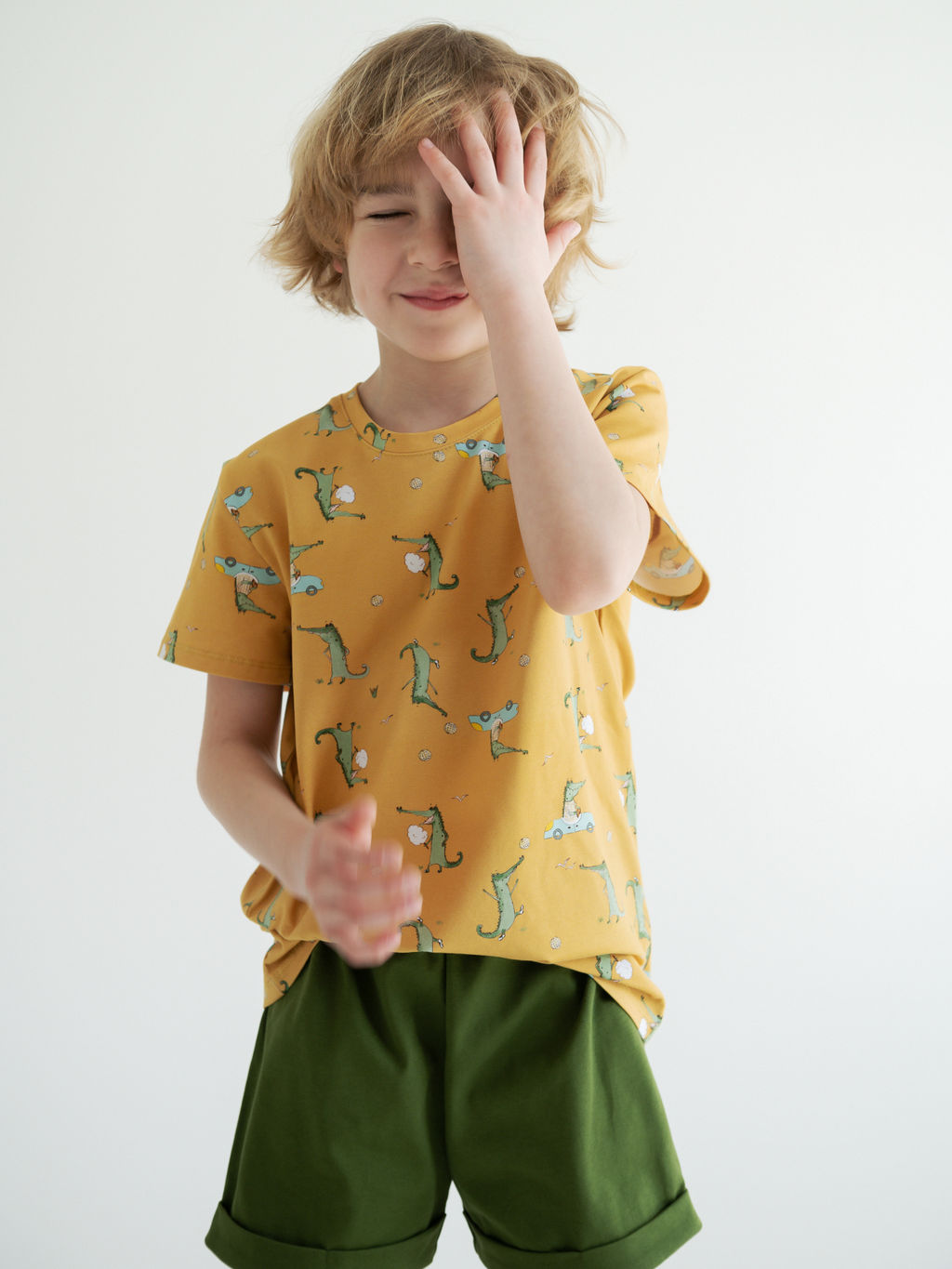 Футболка для мальчика Крокодил, серый - Lesi kids фото 20
