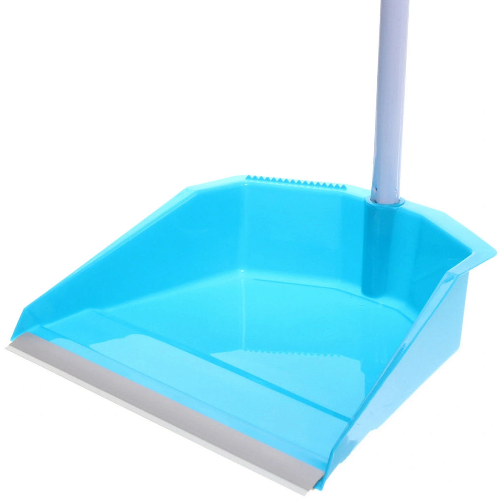 Набор для уборки, щетка для пола с совком синий