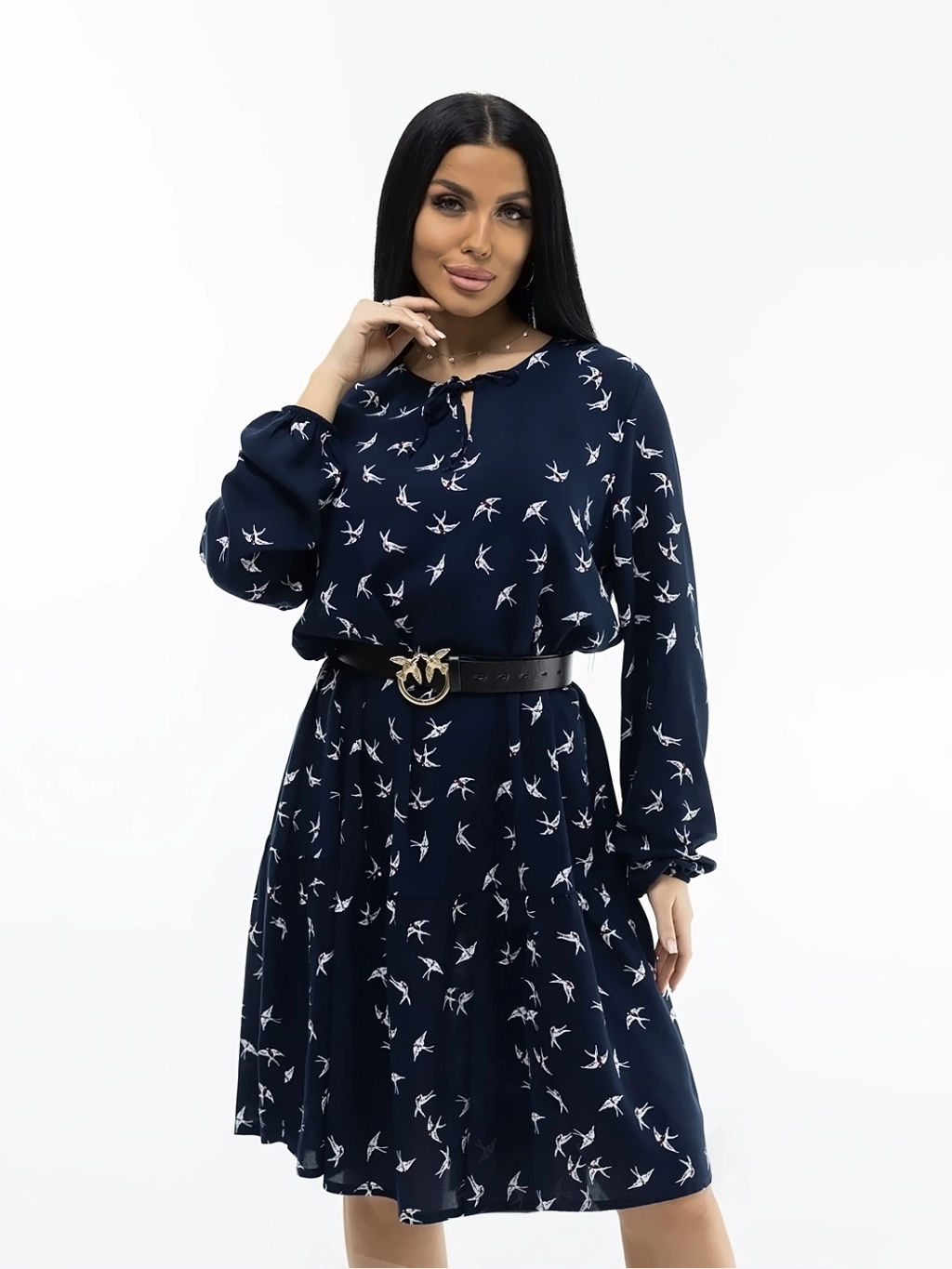 Платье женское, цвет темно-синий