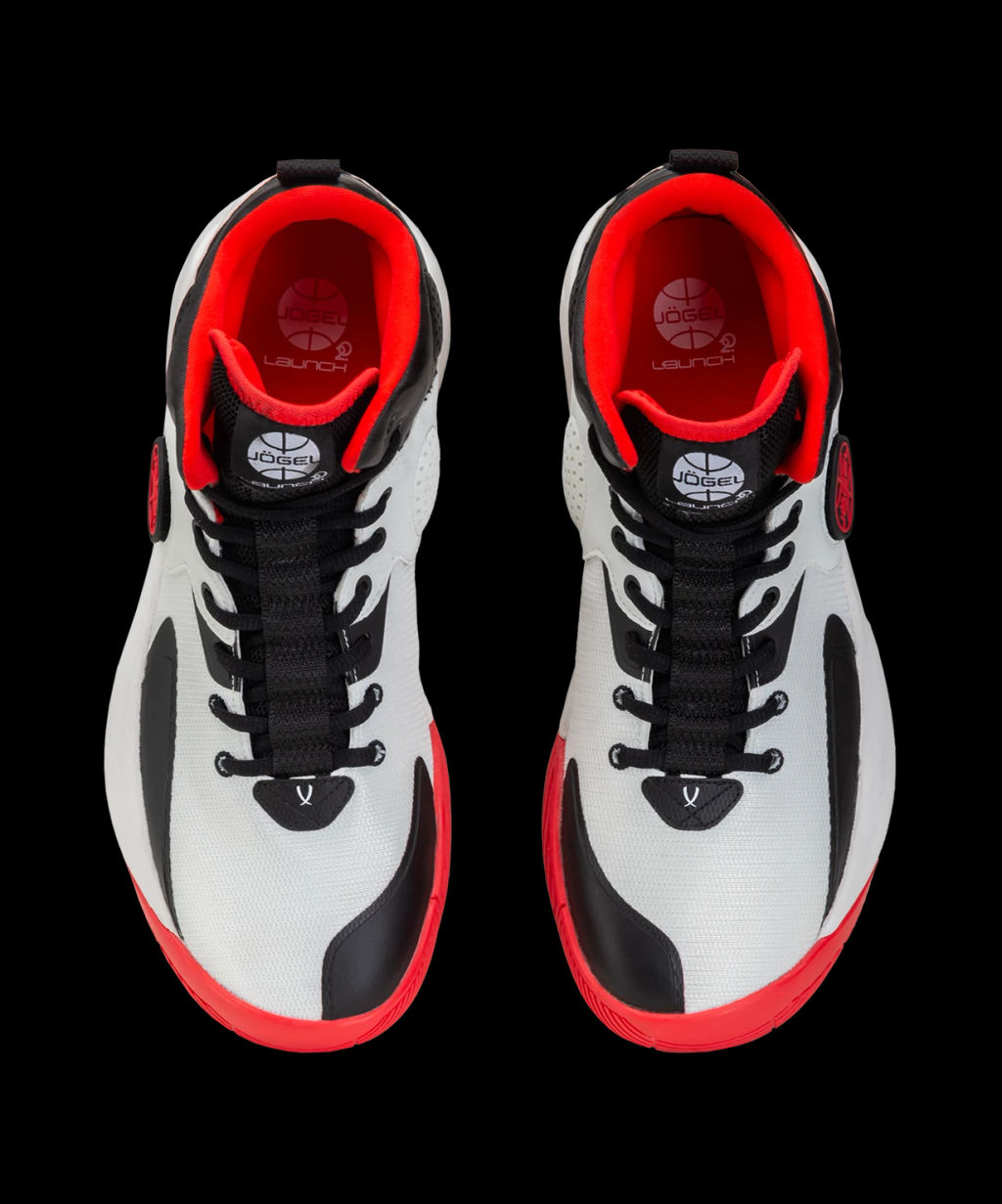 Кроссовки баскетбольные JOGEL Launch MID, White/black/red