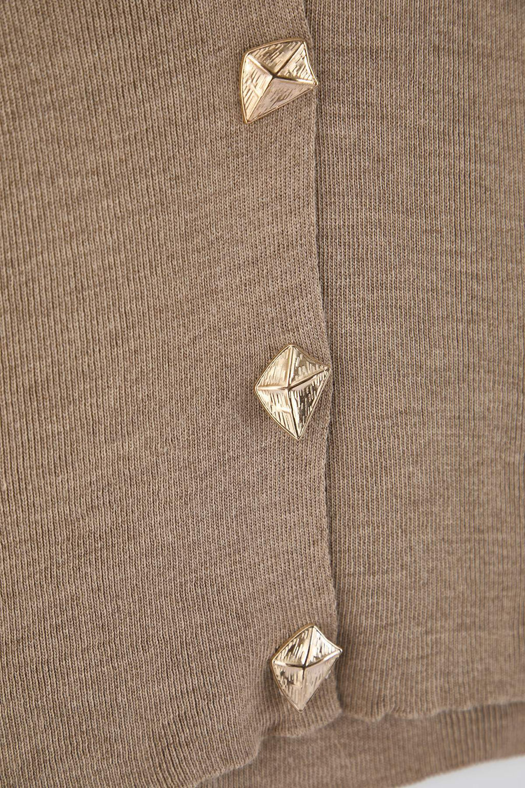 Ekru Dugme Detayl? Renk Bloklu Triko H?rka TWOAW26HI00144 - Trendyolmilla фото 13