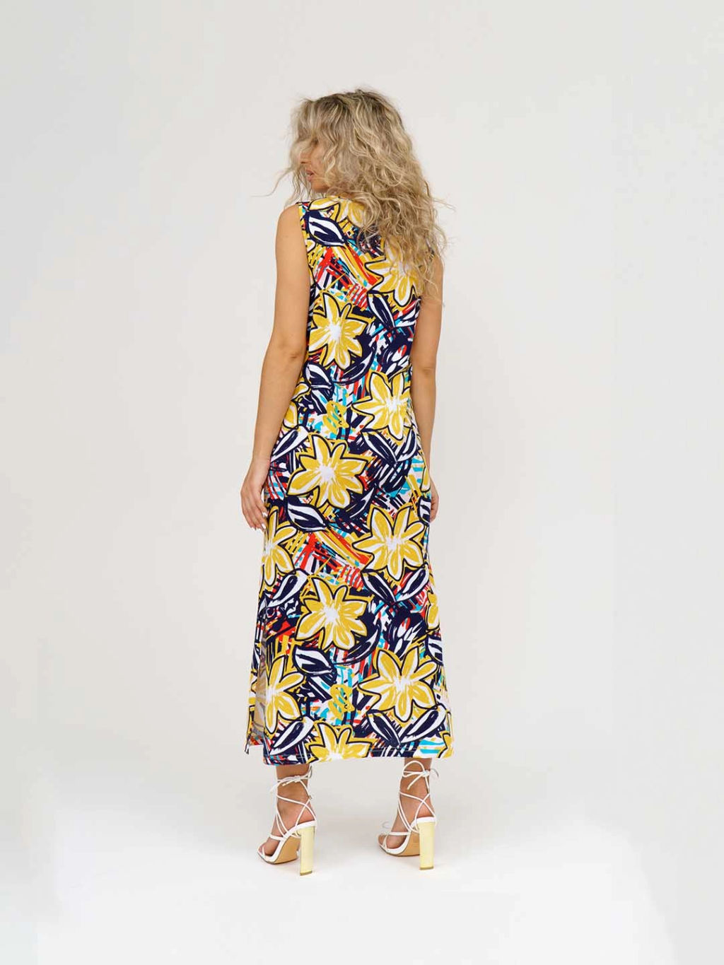 Сарафан женский, цвет синий желтый