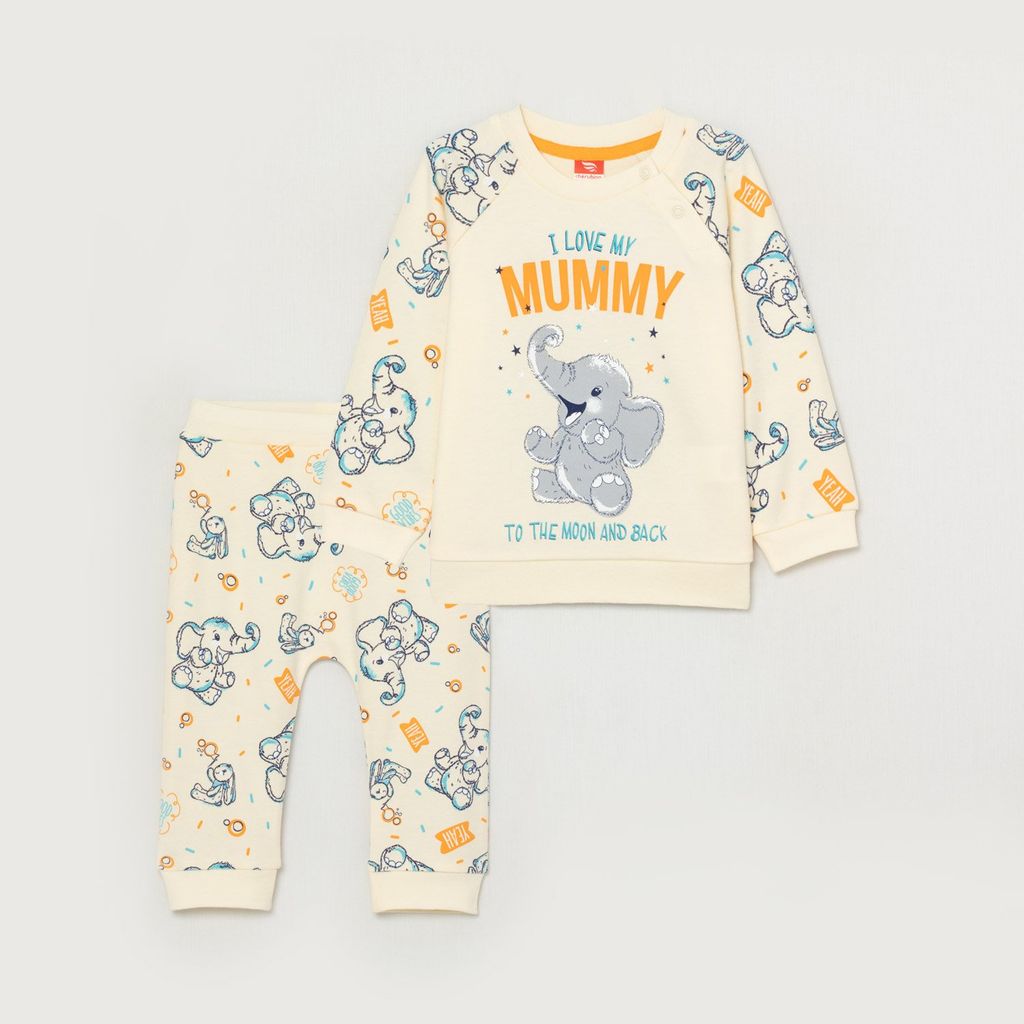CRB wear/CWNB 90047-21-285 Комплект для мальчика (джемпер, брюки), экрю/Ex.Cherubino  фото 4