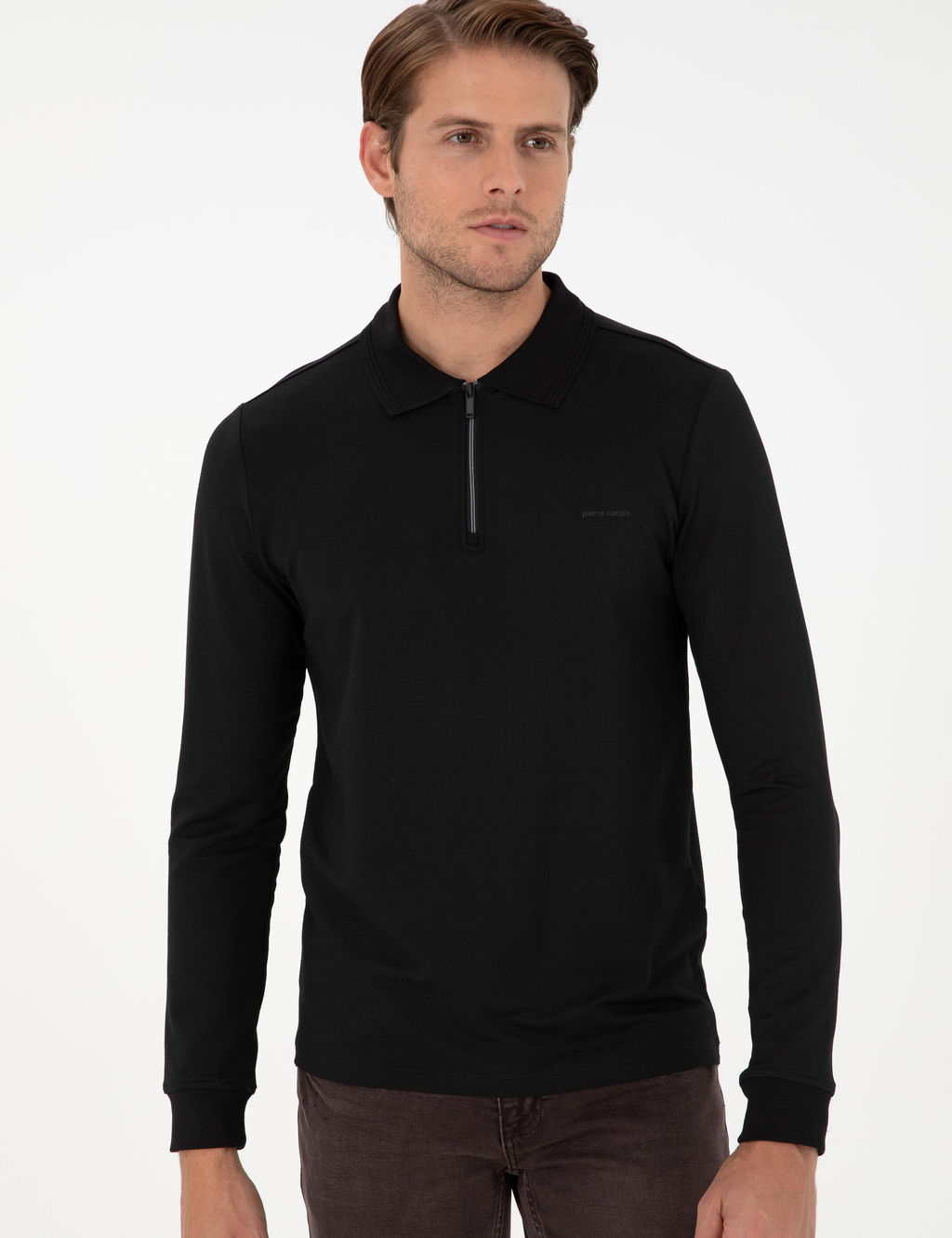 Siyah Regular Fit Sweatshirt - Pierre cardin фото 3