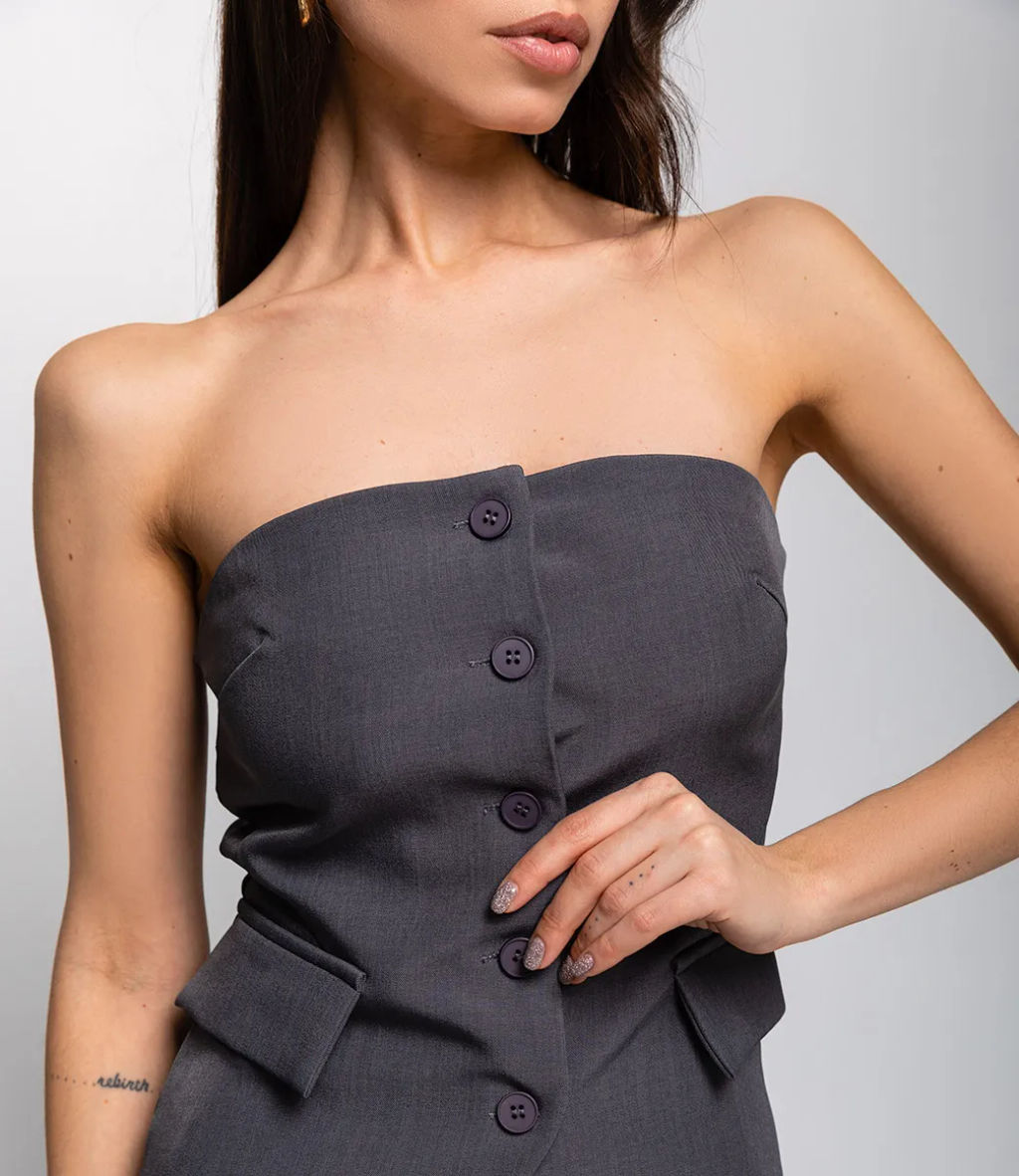 Костюм #КТ6023 (2), серый