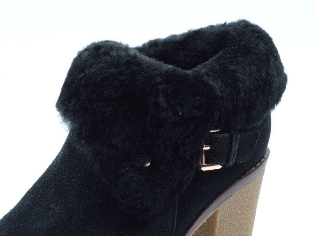 F01 BLACK Ботильоны женские (натуральная замша, байка) - Фабричный китай фото 4