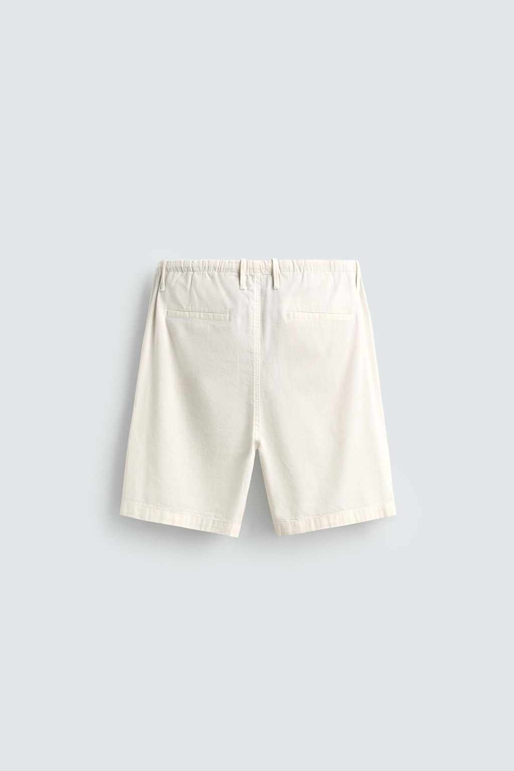 BERMUDA REGULAR FIT MEZCLA ALGOD?N / Blanco roto