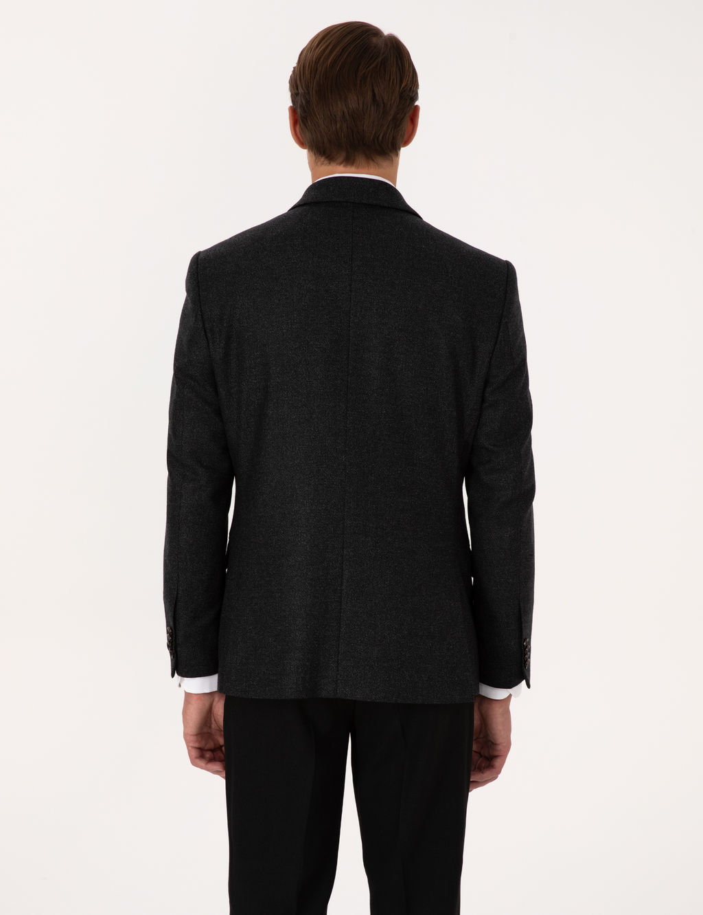 Antrasit Slim Fit Y_n _pek Kar___ml_ Ceket