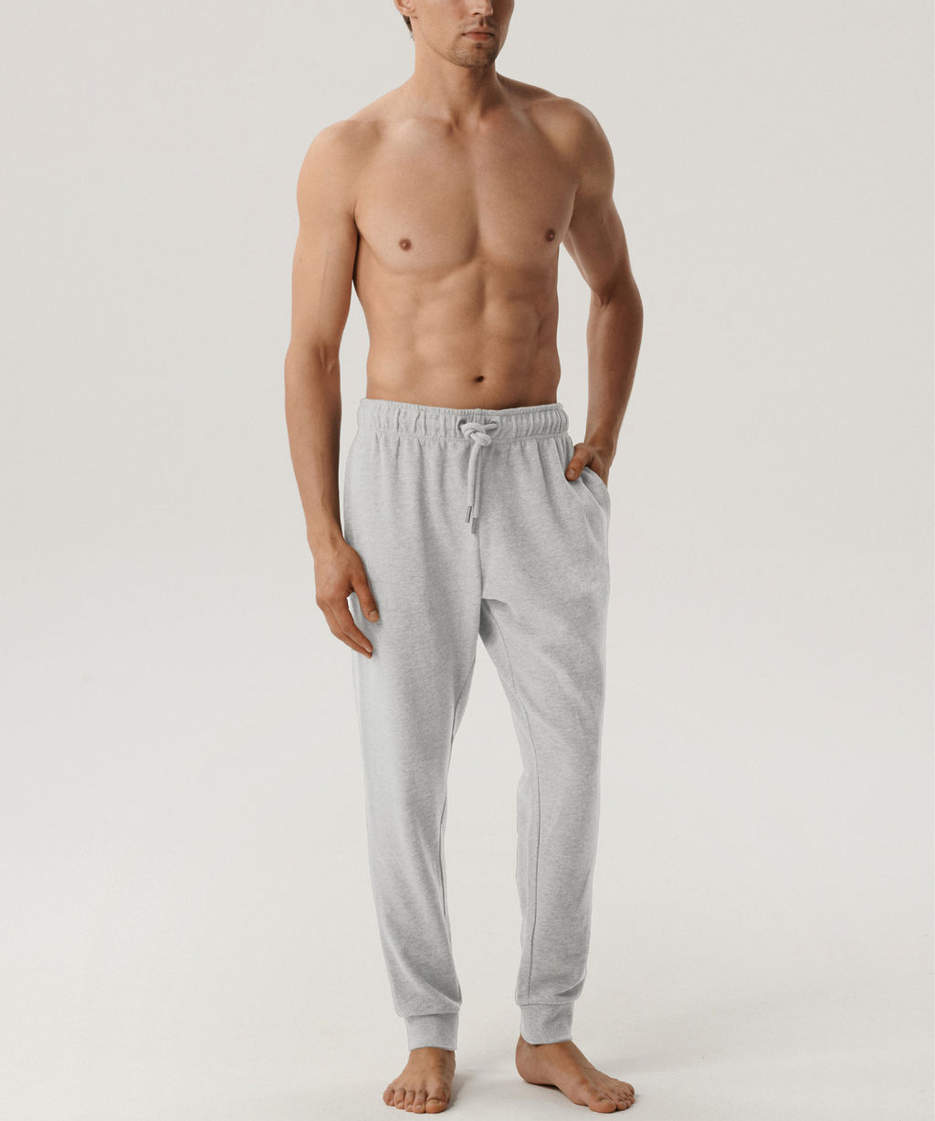 ATLANTIC HMB-001 Спортивные брюки мужские French Terry светло-серый меланж