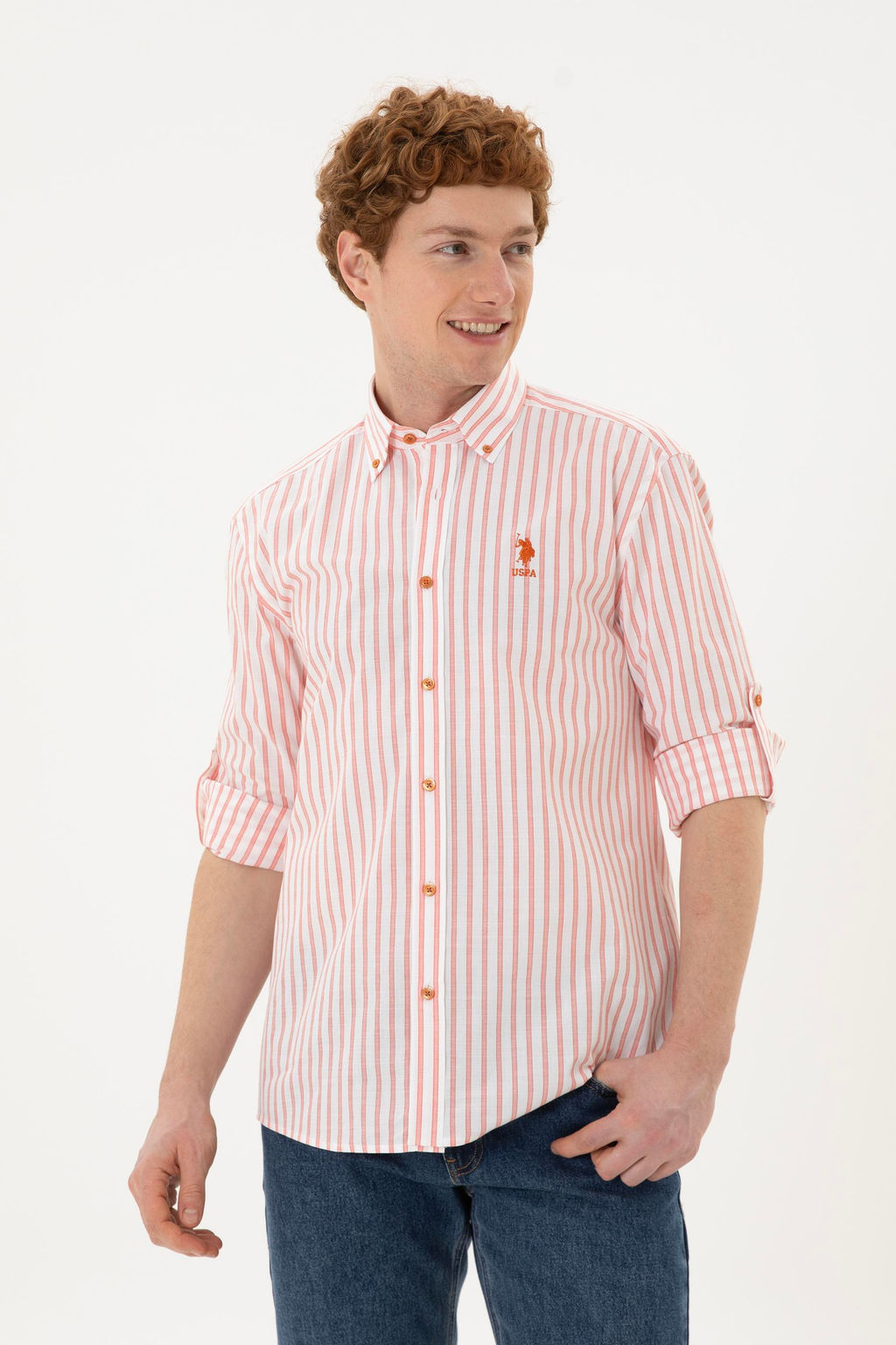 Мужская рубашка с длинным рукавом RED - U.s. polo assn фото 8