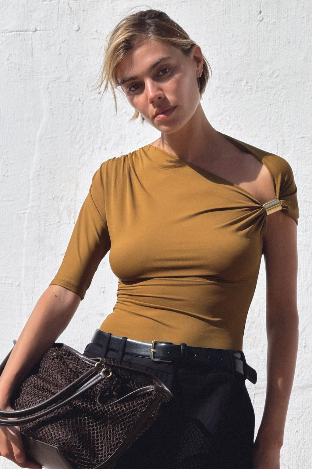 ASYMMETRIC POLYAMIDE TOP - Zara фото 10