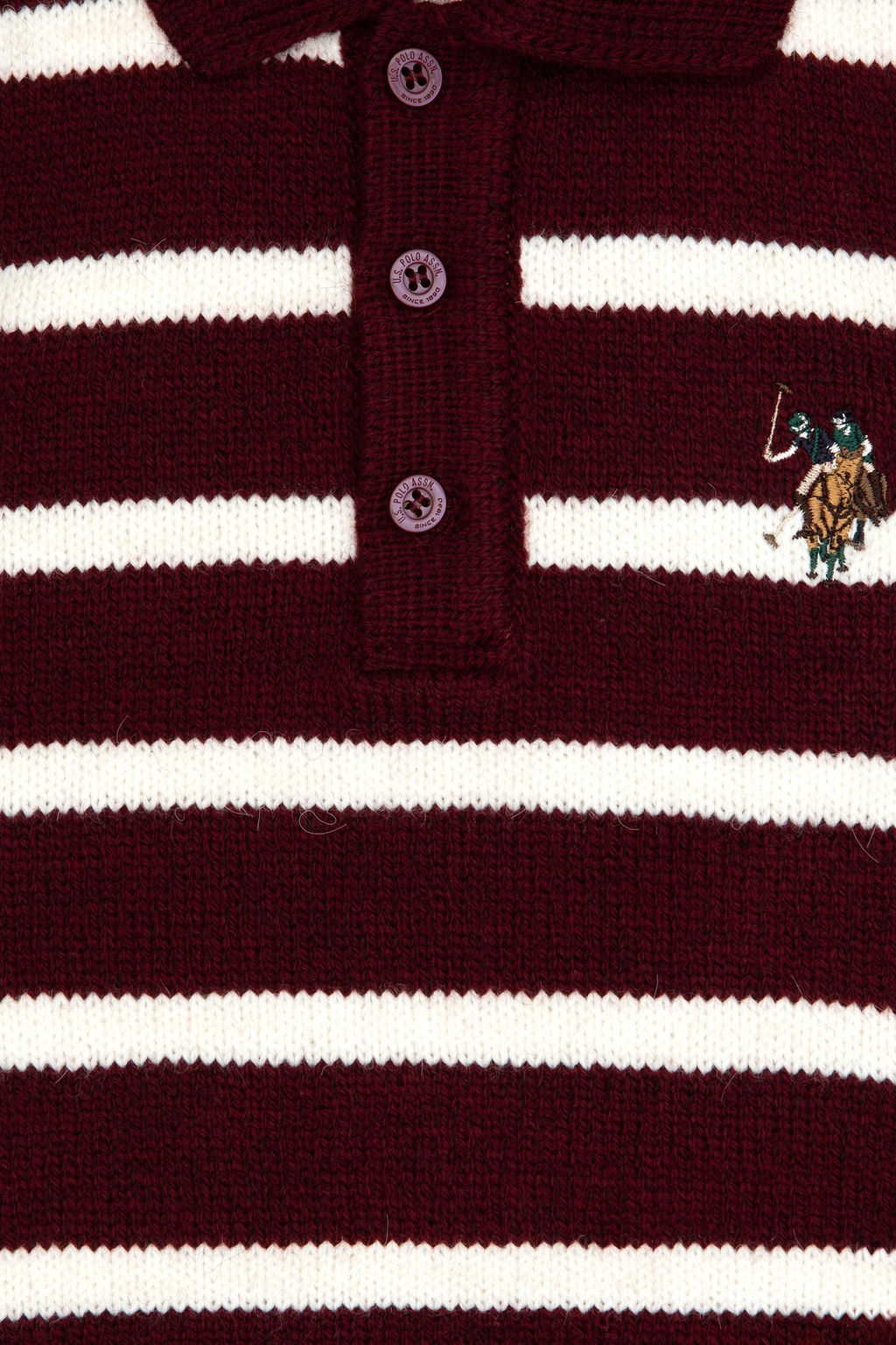 Erkek _ocuk Bordo Polo Yaka Kazak - U.s. polo assn фото 3