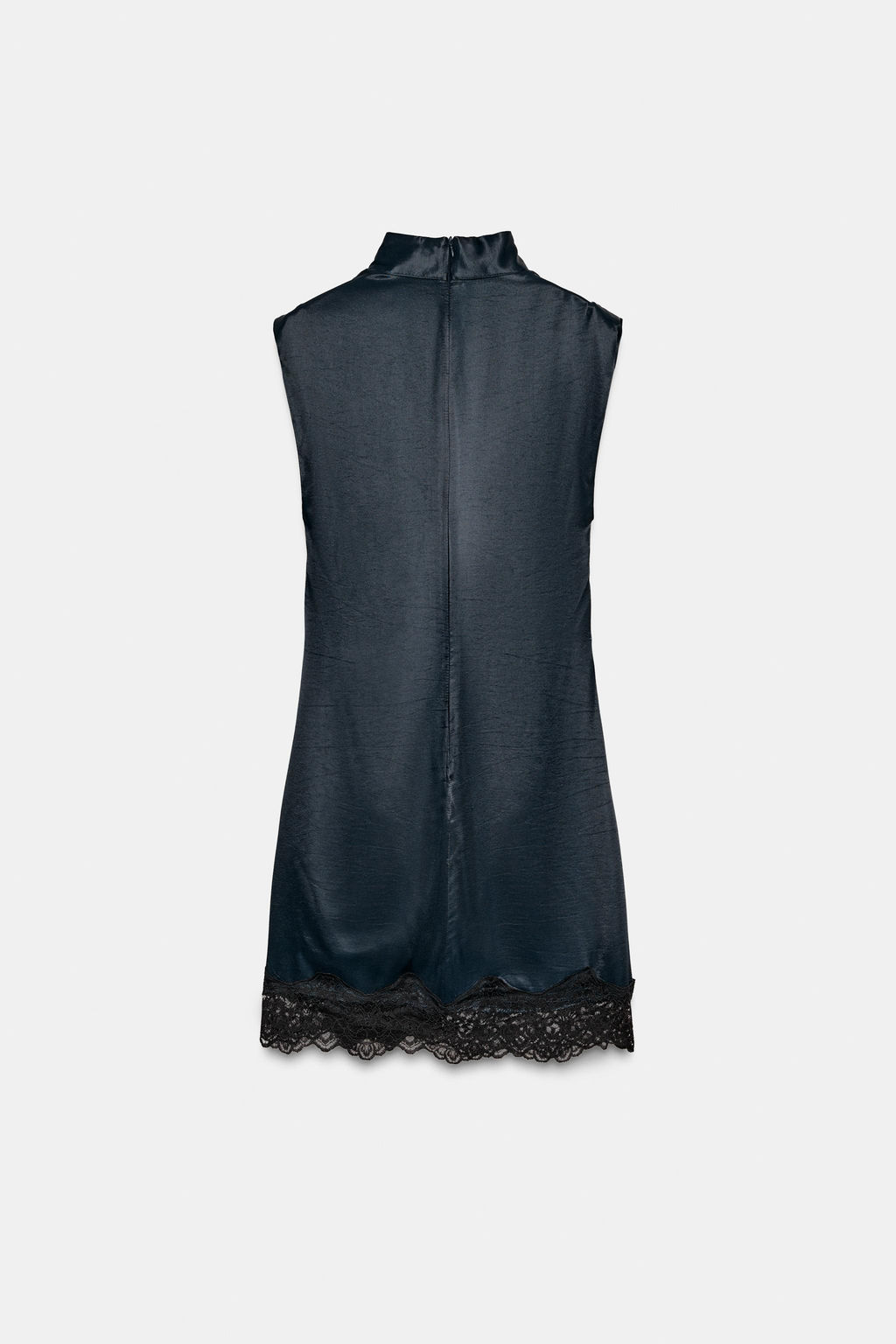 MINI SATIN DRESS WITH LACE DETAIL - Zara фото 18