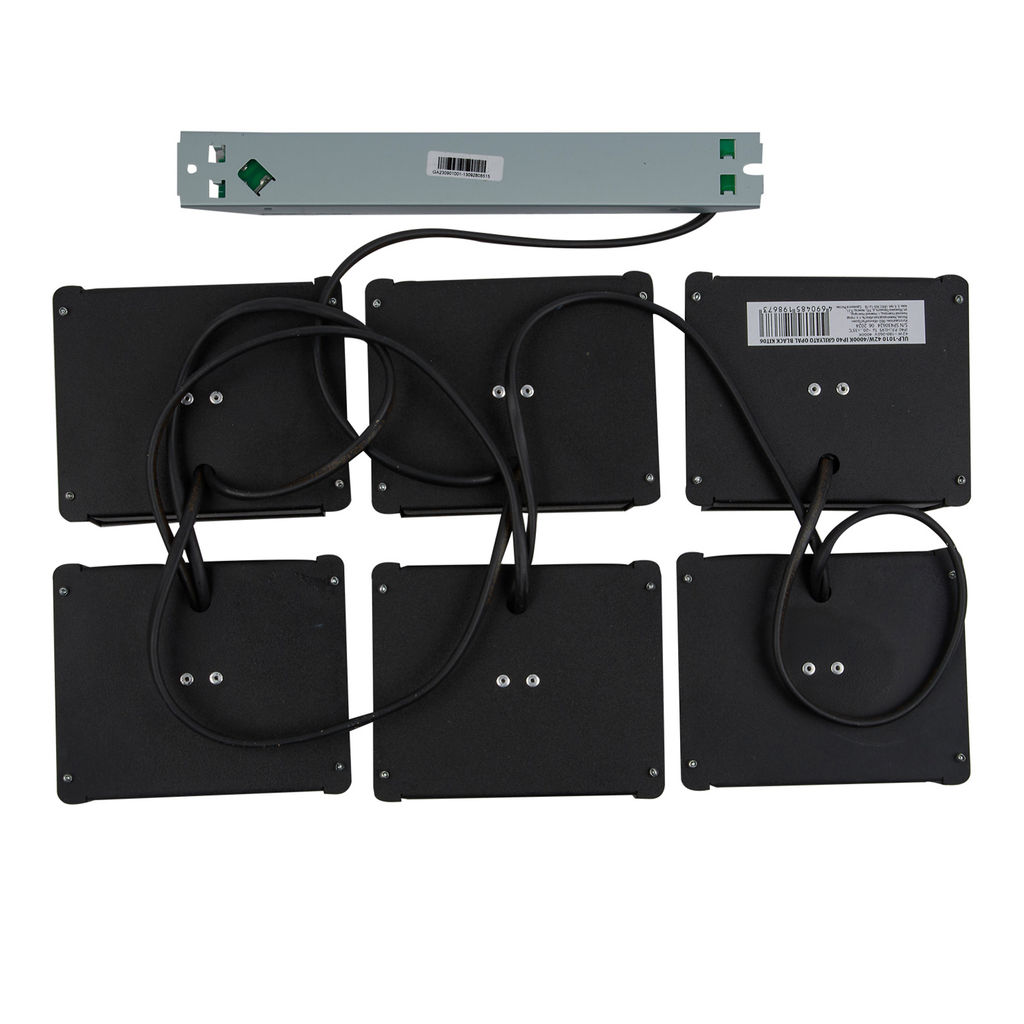 ULP-1010 42W/4000К IP40 GRILYATO OPAL BLACK KIT06 Светильники светодиодные потолочные встраиваемые, комплект из 6 штук. Белый свет (4000K). 4728Лм. Для ячеек 100x100мм. Корпус черный. С и/п. ТМ Uniel