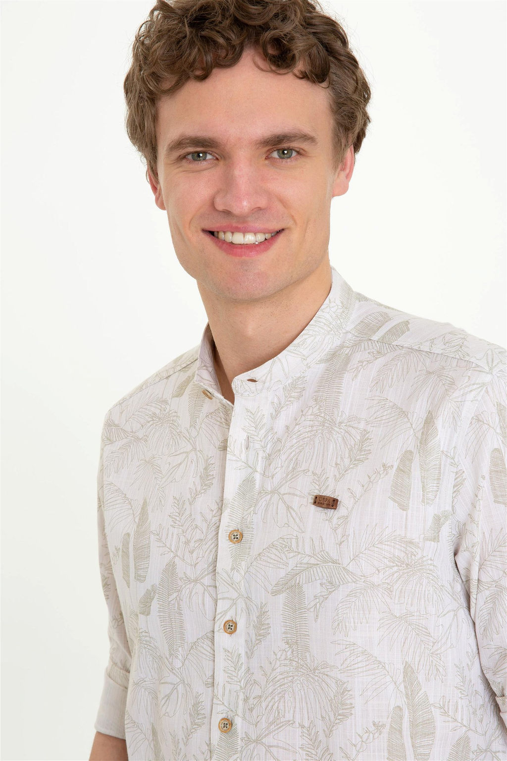 U. S. Polo Assn Мужская рубашка цвета хаки с длинным рукавом - U.s. polo assn фото 9