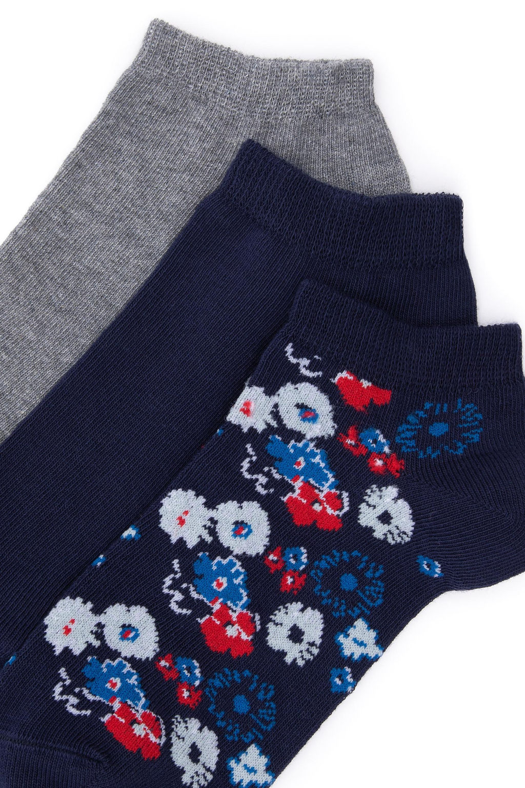 Женские темно-синие носки-ботинки из трех предметов Неожиданная скидка в корзине - U.s. polo assn фото 2