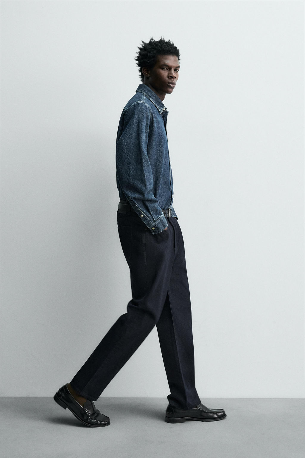 COTTON - WOOL STRAIGHT-LEG JEANS - Zara фото 4