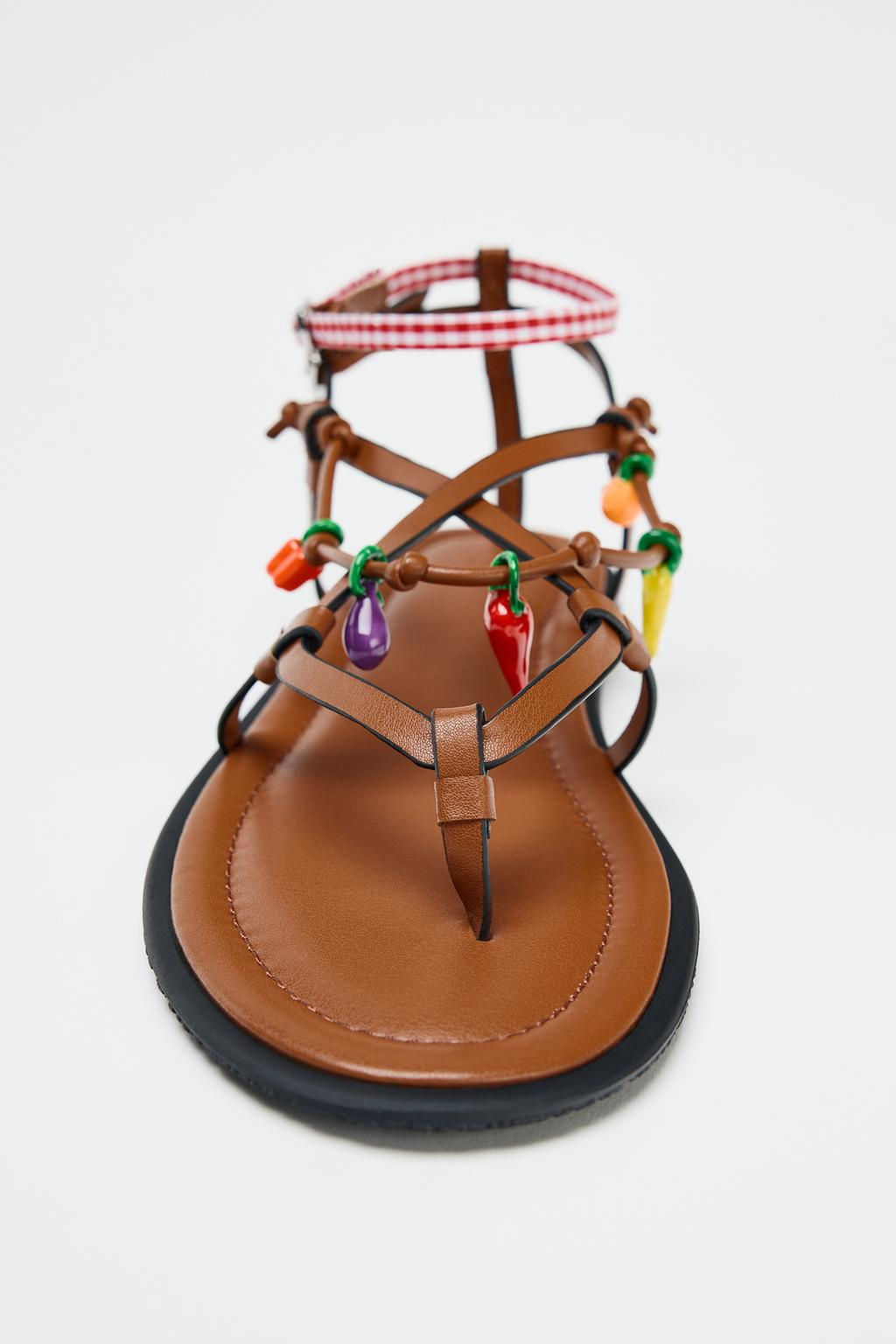 STRAPPY CHARM SANDALS - Zara фото 5