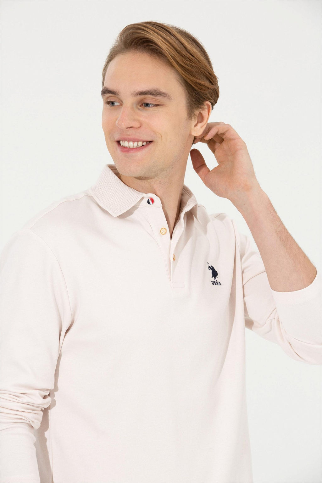 U. S. Polo Assn / Мужской свитшот цвета экрю - U.s. polo assn фото 8