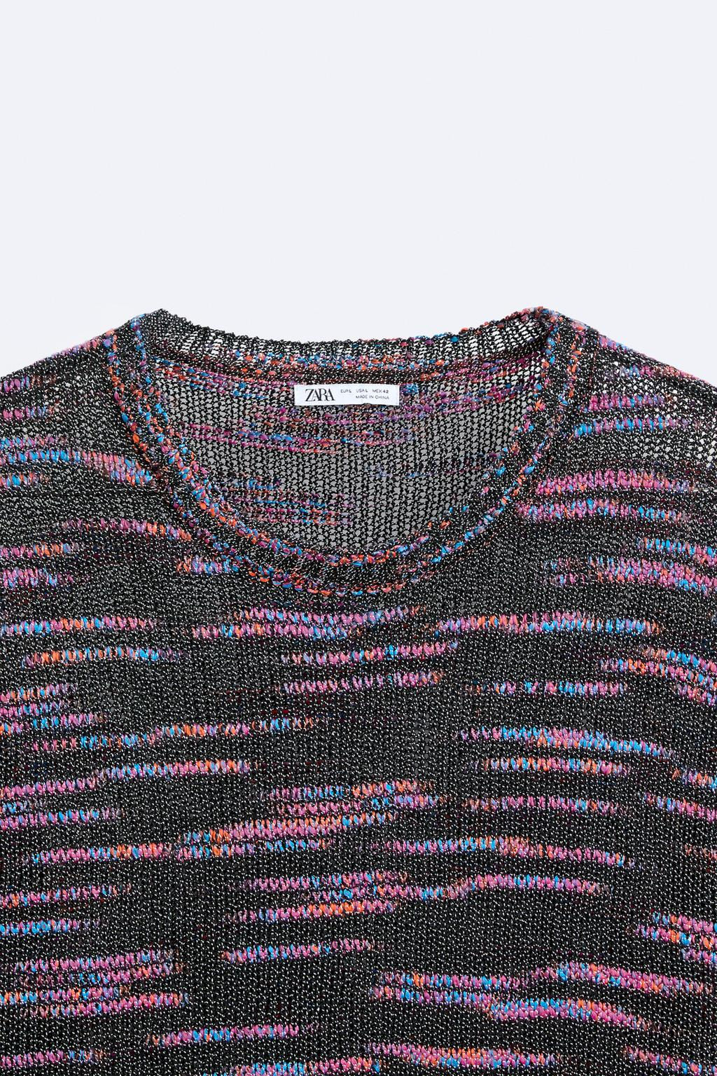 BUKUMLU DOKULU TRIKO T-SHIRT - Zara фото 9