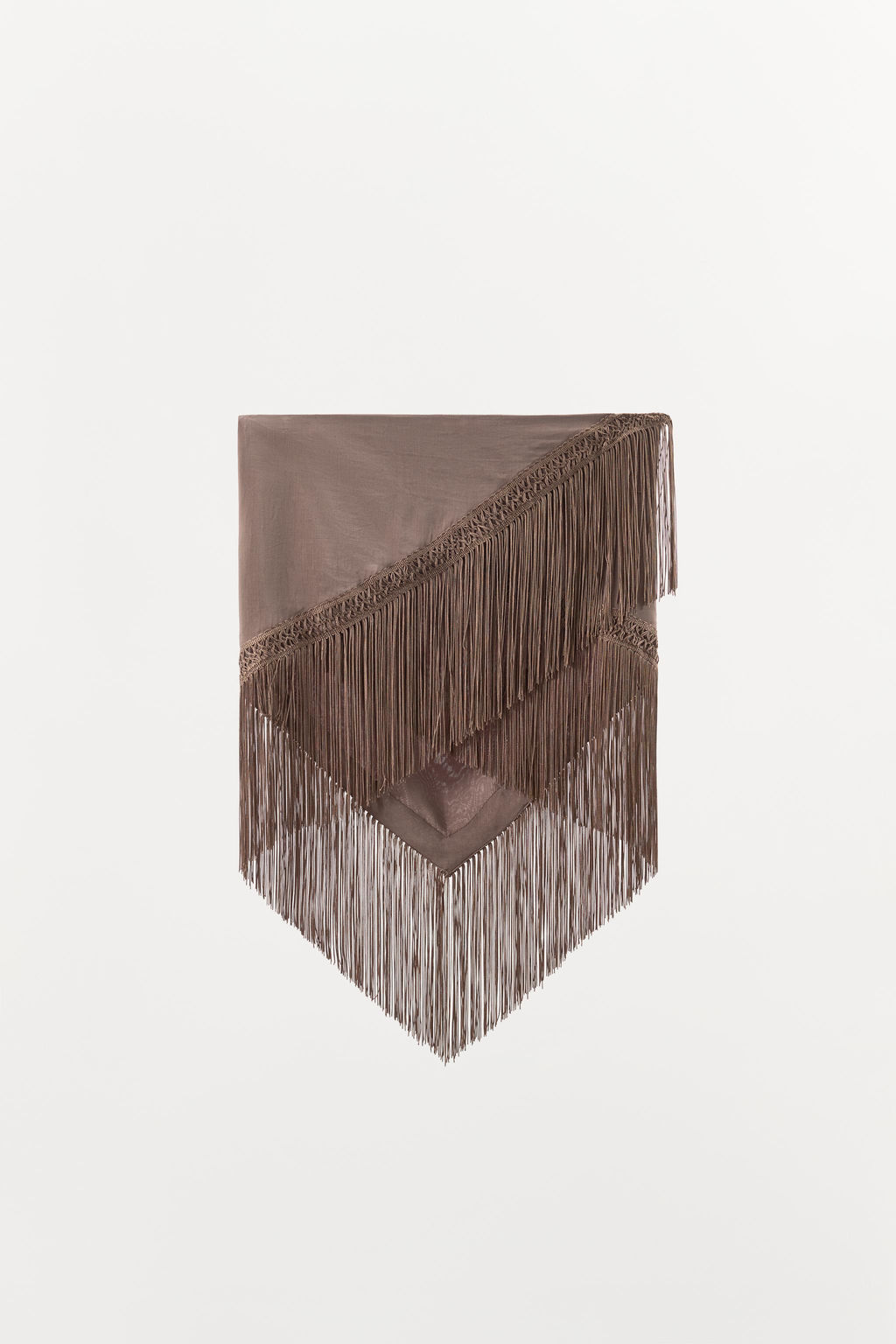 SCARF WITH VISCOSE AND FRINGING - Zara фото 4