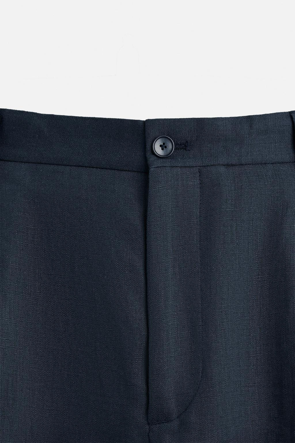 100% LINEN PLEATED TROUSERS - Zara фото 30