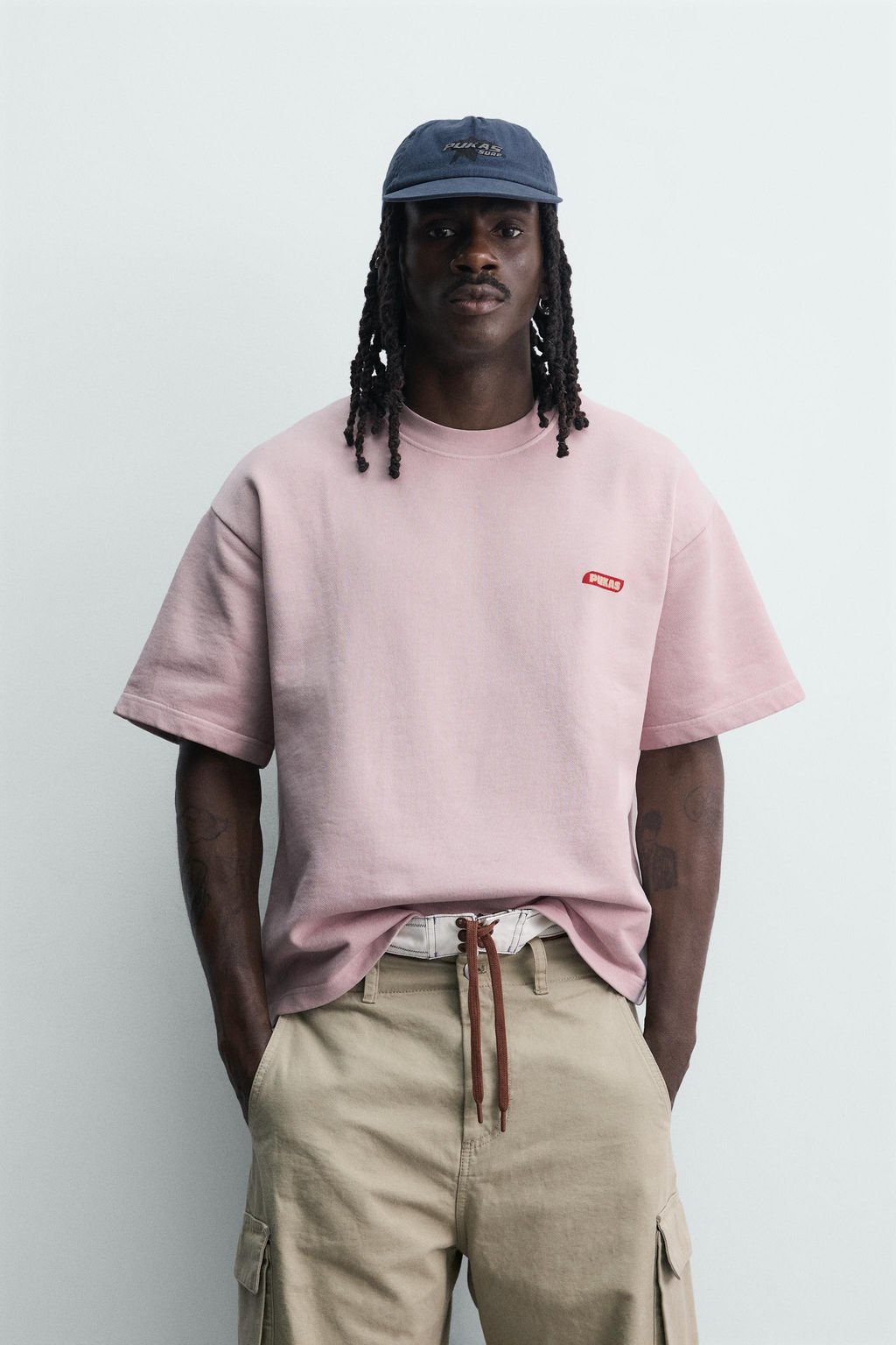SUDADERA RELAXED FIT PUKAS SURF X ZARA / Rosa pastel  фото 2