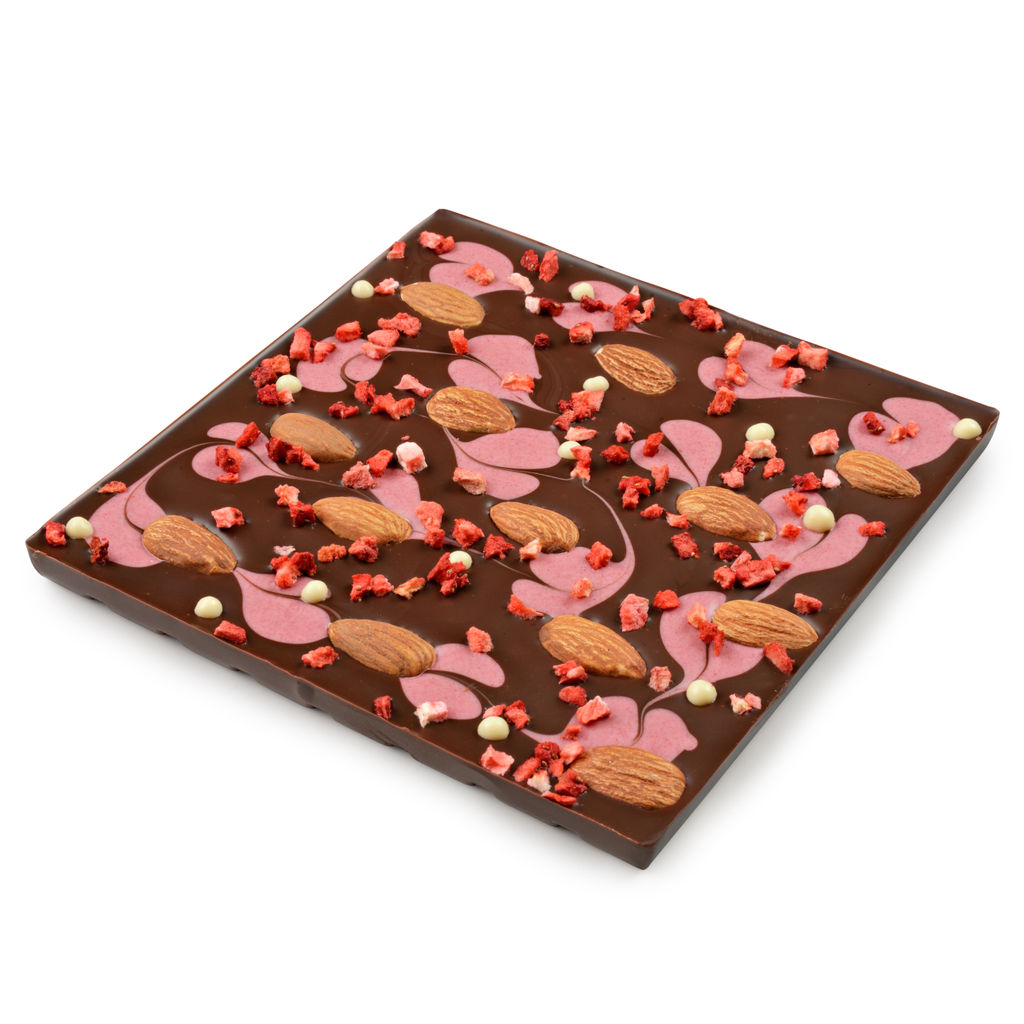 Шоколад темный Узорный с клубникой и миндалем - Chokodelika фото 2