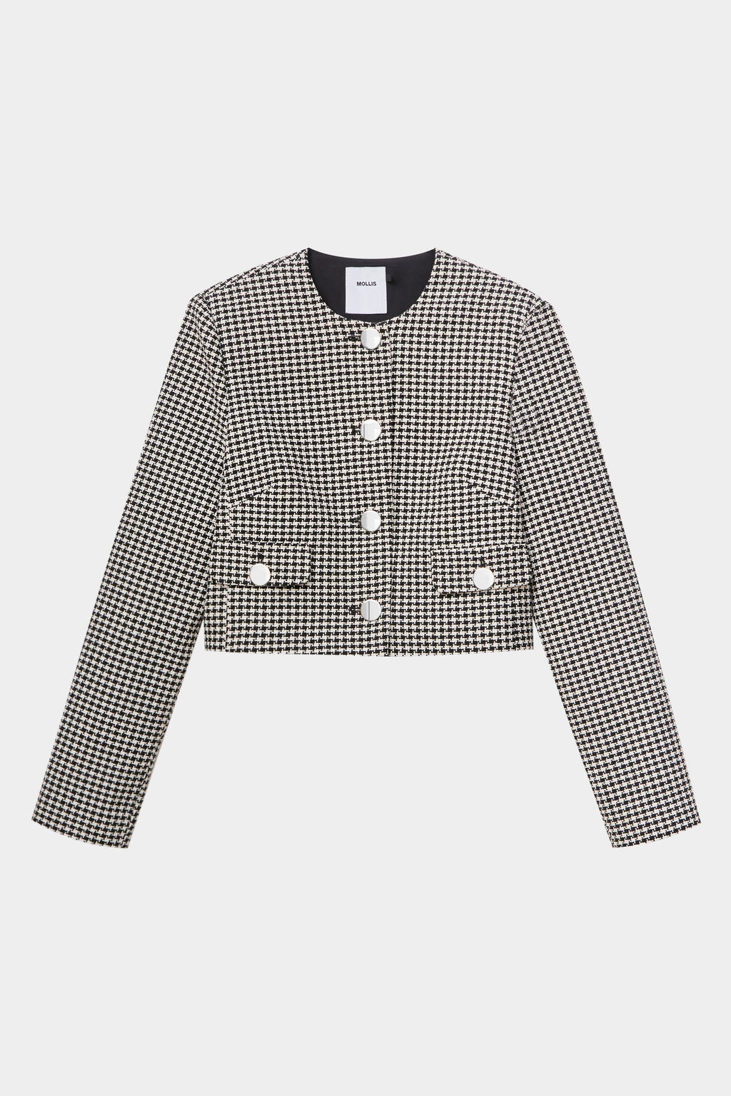 Жакет укороченный из твида с клапанами - Mollis фото 6