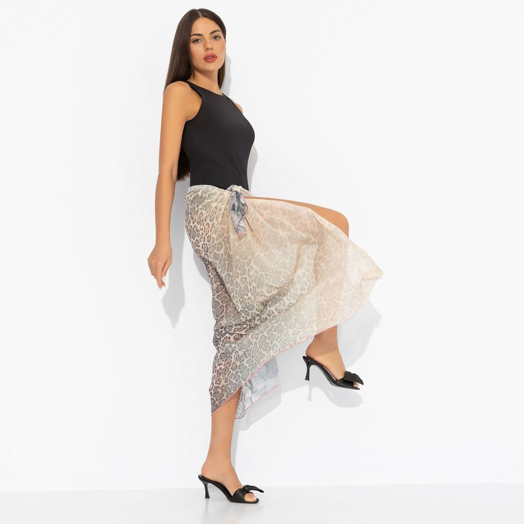 Парео из полупрозрачной ткани Навстречу приключениям (gray) - Charutti фото 5