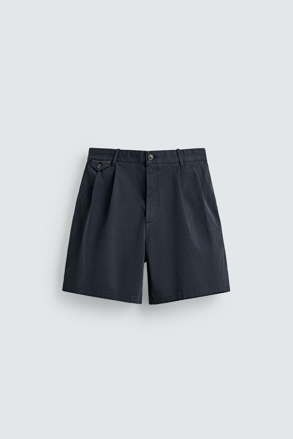 BERMUDA CHINO REGULAR FIT PLIEGUES / Marino