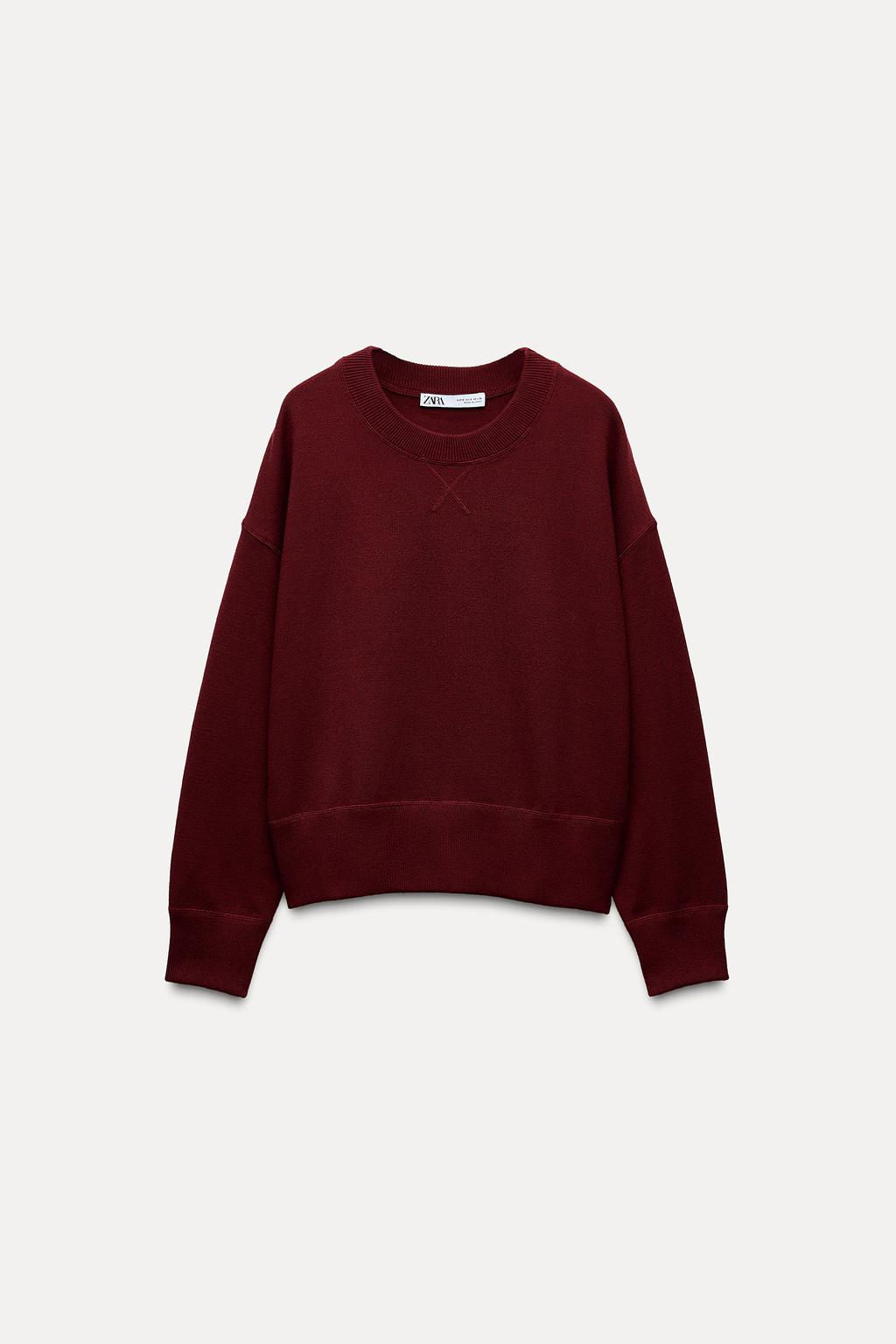 BASIC PLAIN KNIT SWEATSHIRT - Zara фото 15