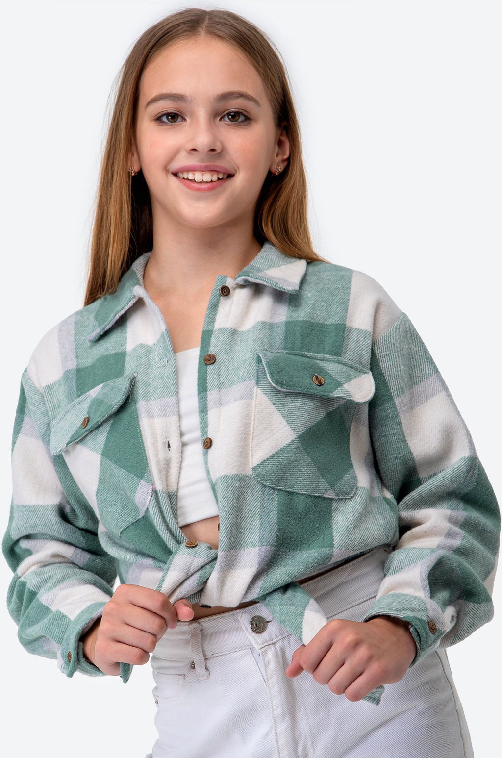 Теплая удлиненная рубашка для девочки Happy Fox фото 27