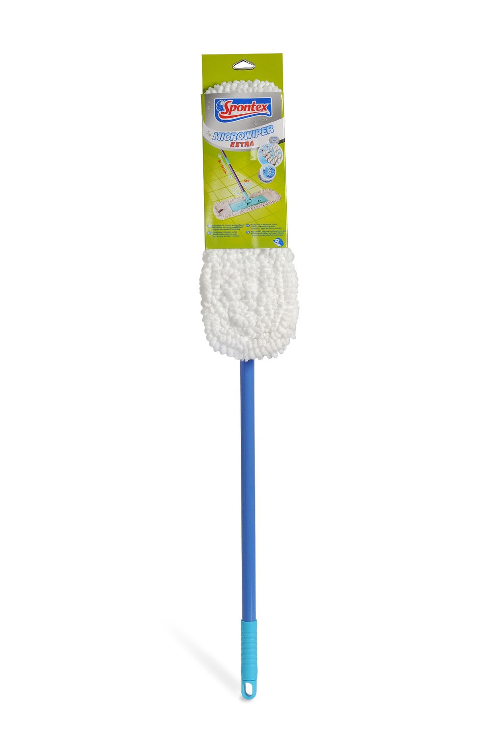 Швабра MICROWIPER EXTRA с телескоп.ручкой 140см, микрофибра