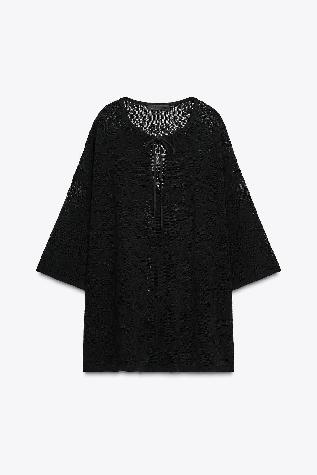 OVERSIZED FLORAL TEXTURED KNIT TOP - Zara фото 5