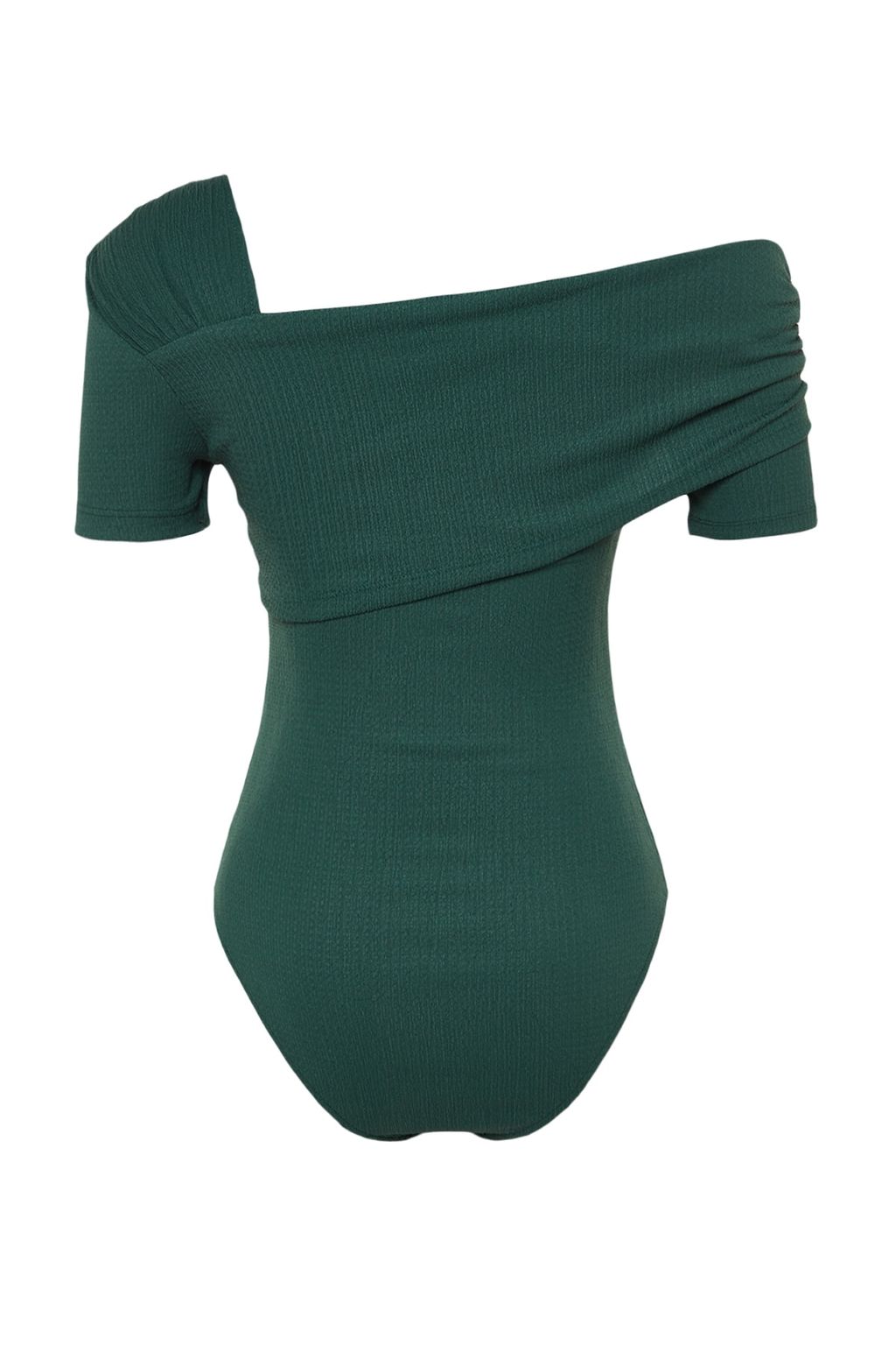 TRENDYOLMILLA Siyah Asimetrik Yakal? Fitted/Vucuda Oturan C?tc?tl? Orme Body TWOSS23BD00060 фото 11