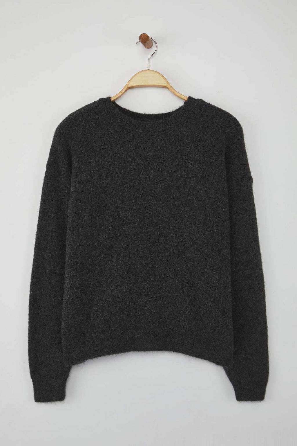 Antrasit Yunlu Yumusak Dokulu Genis Kal?p Triko Kazak TWOAW26KZ00224 - Trendyolmilla фото 5