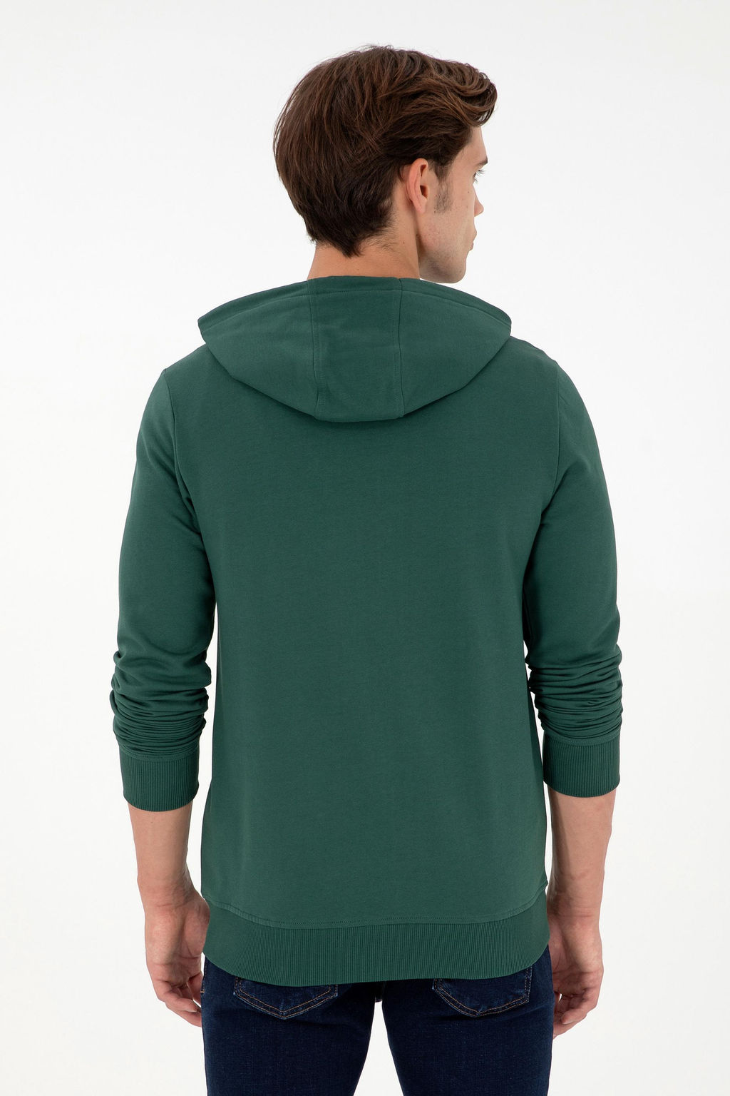 Мужской темно-зеленый вязаный кардиган - U.s. polo assn фото 5