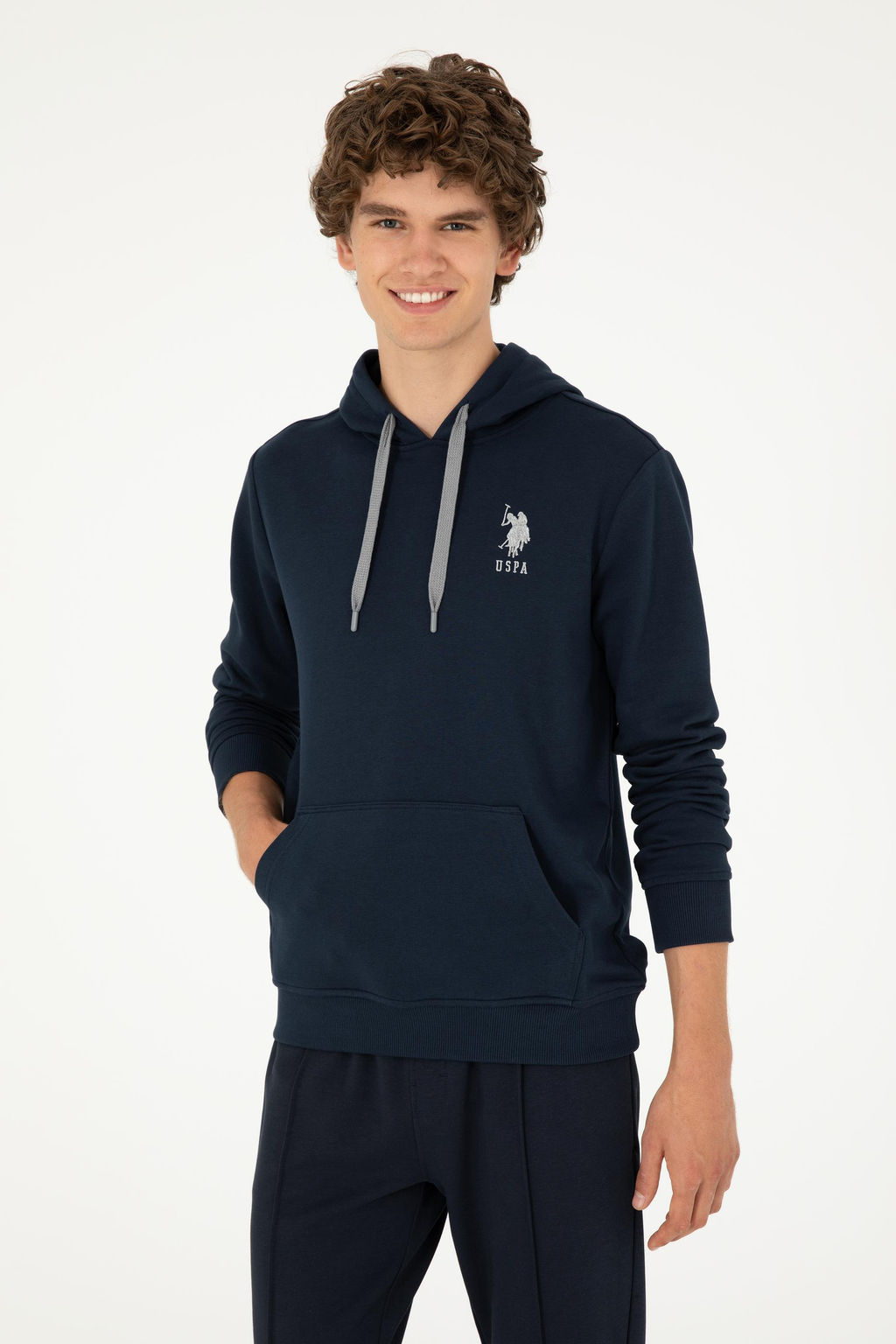 Мужской темно-синий базовый свитшот - U.s. polo assn фото 3