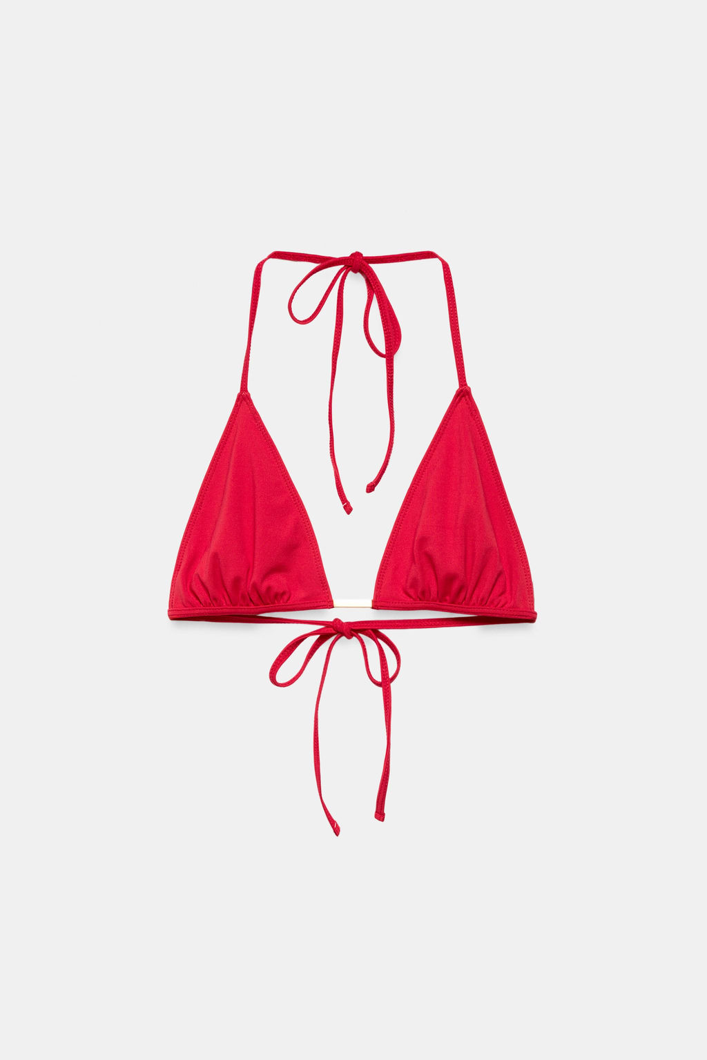 TOP BIKINI LISO PIEZA MET?LICA / Rojo - Zara фото 5