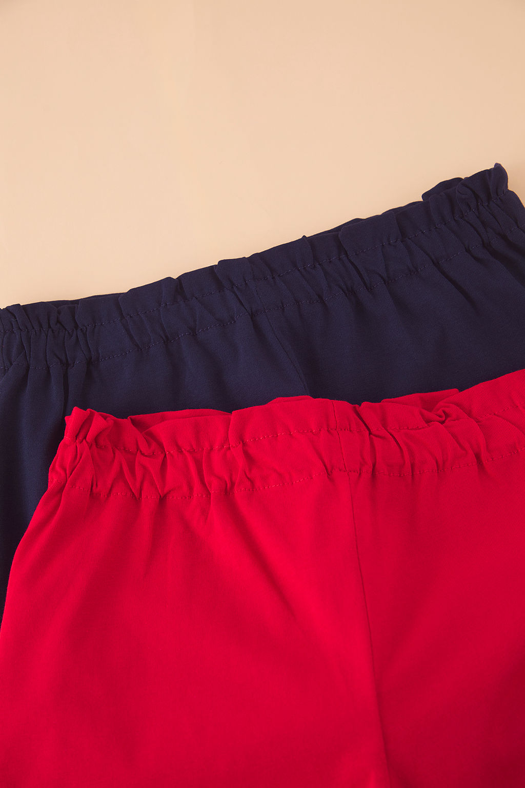 K?rm?z?-Lacivert 2li K?z Cocuk %100 Pamuk Bask?l? Lastikli Orme Sort TKDSS25SR00024 - Trendyolmilla фото 2