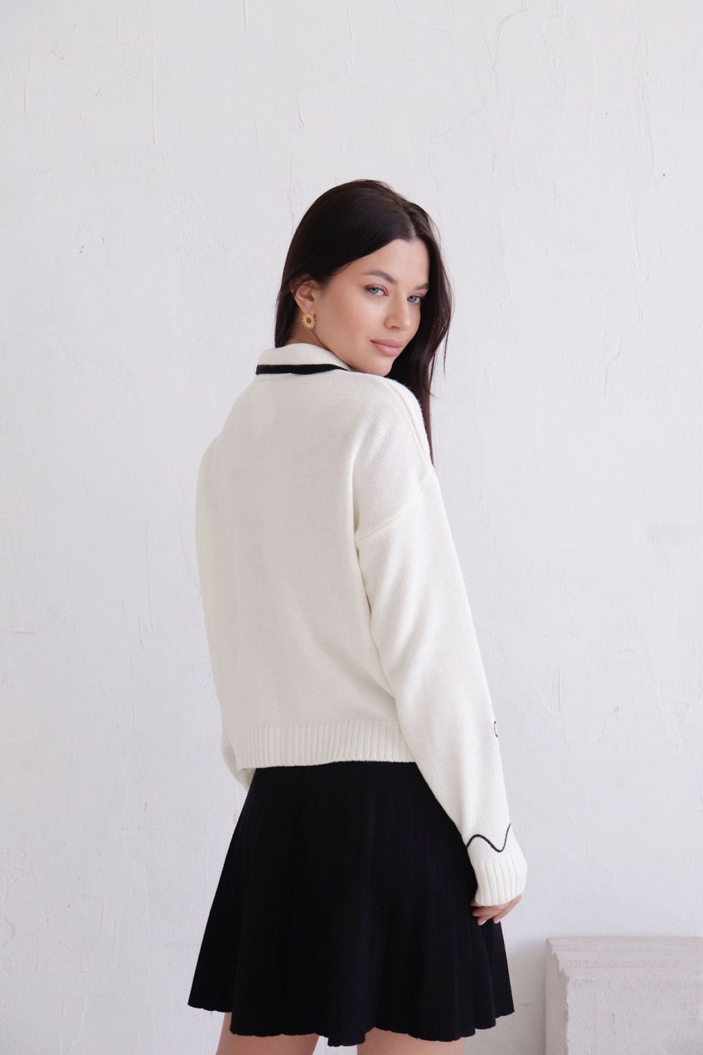 12068 Юбка чёрная вязаная - Martichelli фото 10