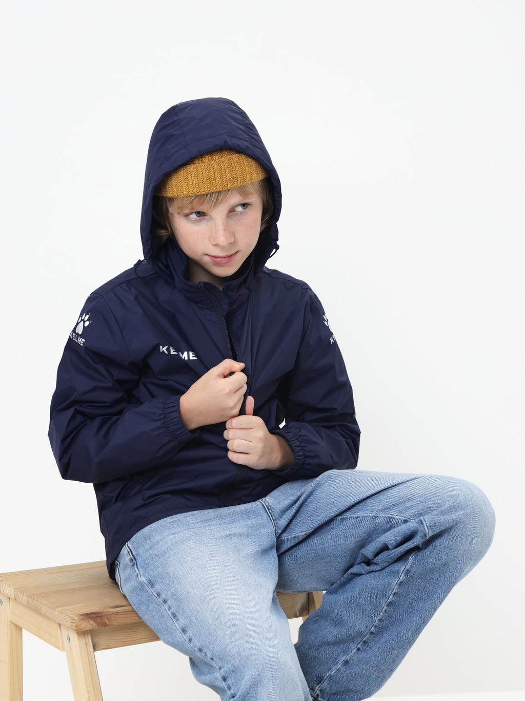 Детская ветровка KELME Childrens Raincoat Dark Blue