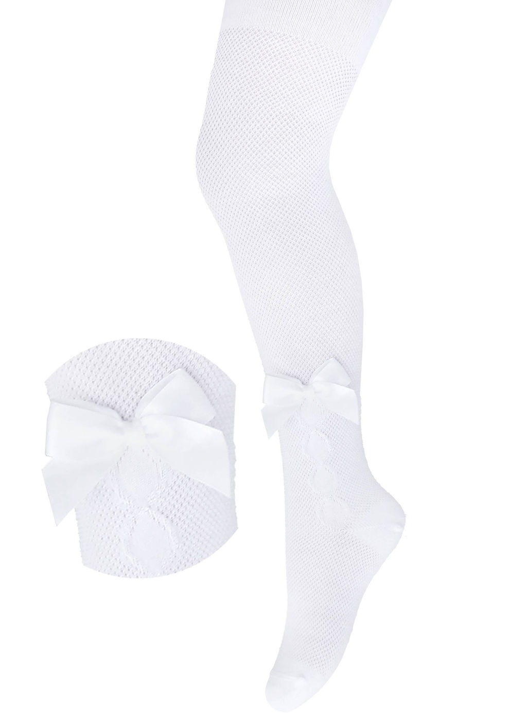 БРЕСТСКИЕ КОЛГОТКИ ДЕТСКИЕ 3274 KIDS (нарядные с декором) БЕЛЫЙ - Conte elegant фото 2