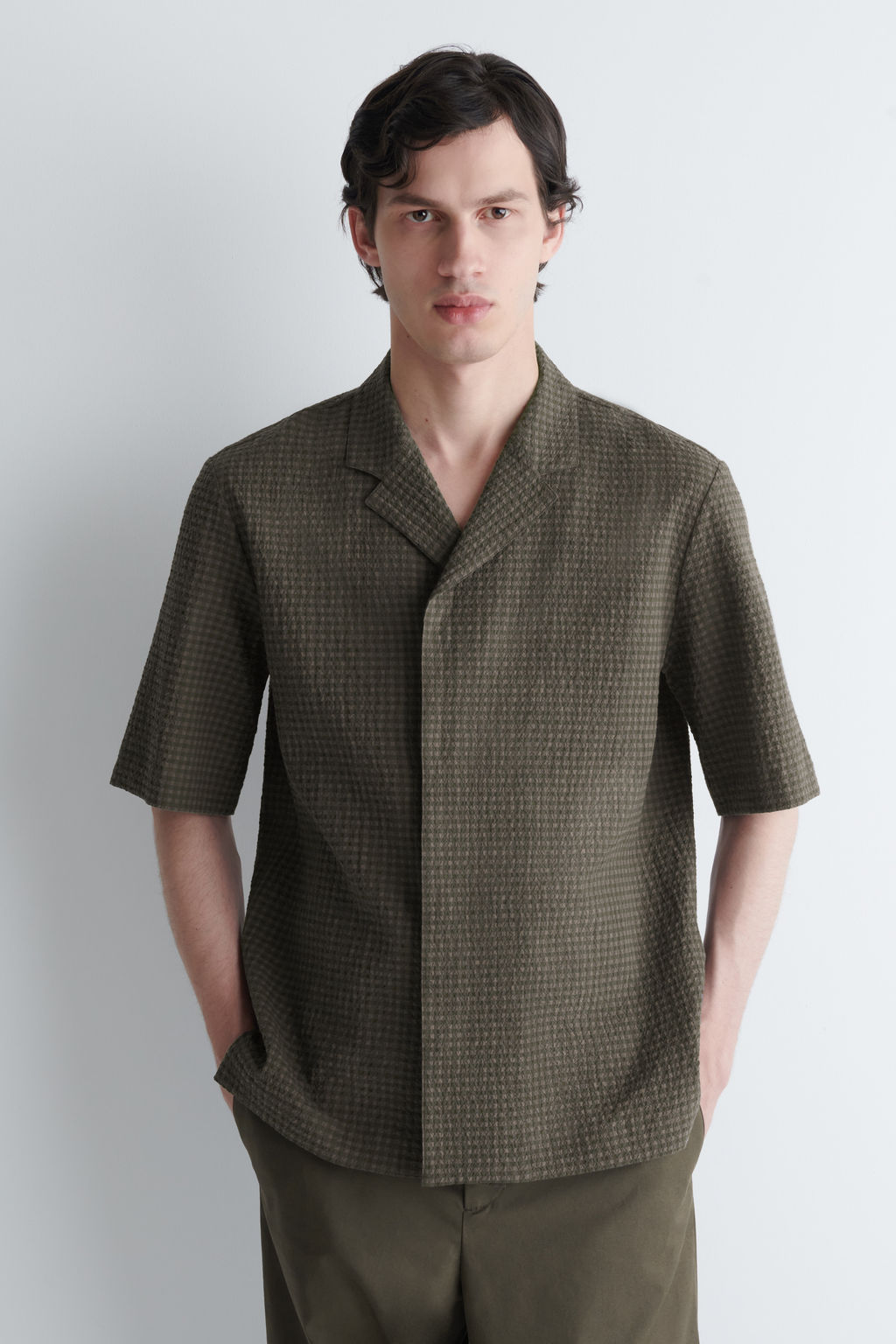 CAMISA SEERSUCKER DE MANGA CORTA - H&m фото 4