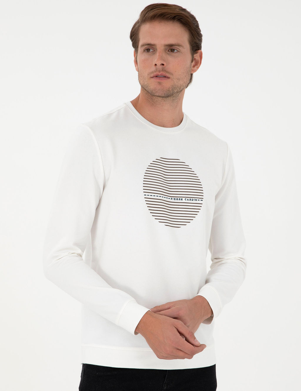 Ekru Regular Fit Sweatshirt - Pierre cardin фото 3