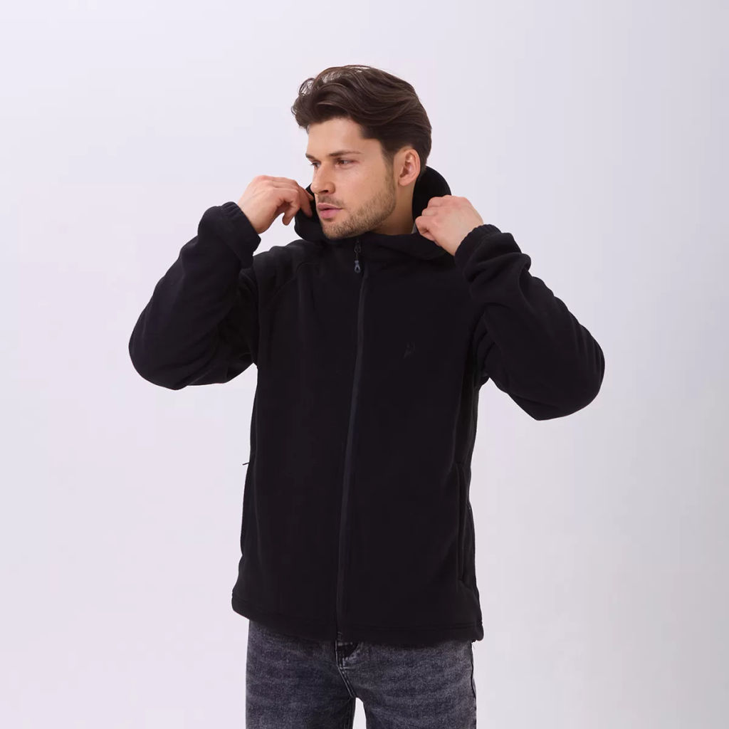 RODOS Толстовка на молнии мужская флис М-322 Черный  фото 2