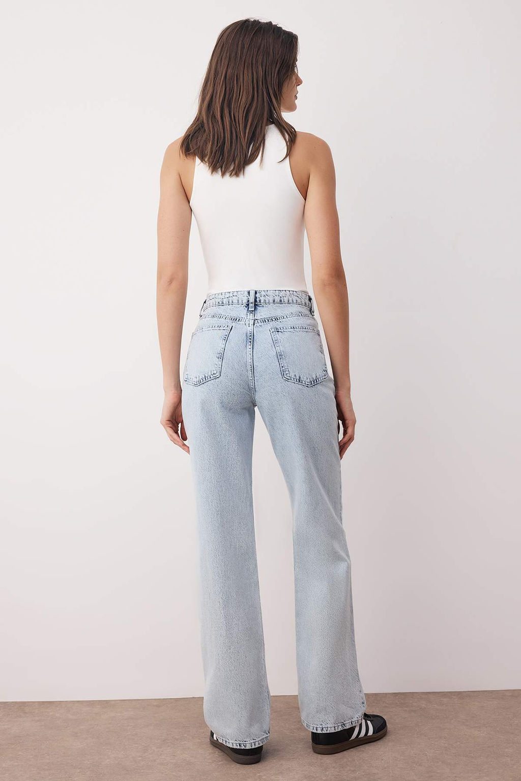 TRENDYOLMILLA Mavi Yuksek Bel Wide Leg Jeans TWOSS22JE0242  фото 16