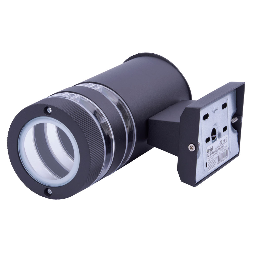 UUL-S19A 60W/E27 IP65 BLACK Светильник уличный, под лампу Е27. Архитектурный накладной. Корпус черный. TM Uniel