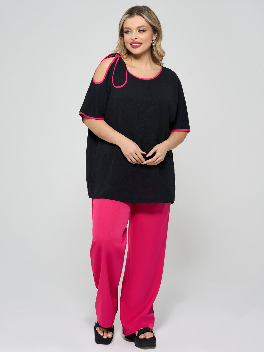 Блузка 0324-1 чёрный - Dora фото 18